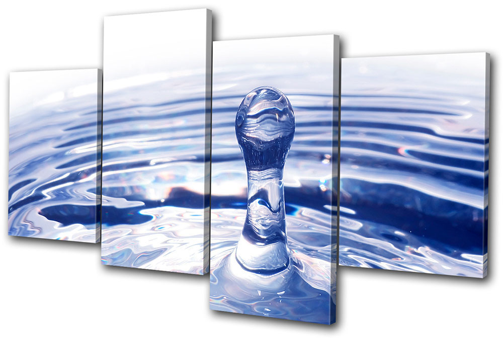 Abstract Water Splash MULTI CANVAS WALL ART Picture Print VA eBay