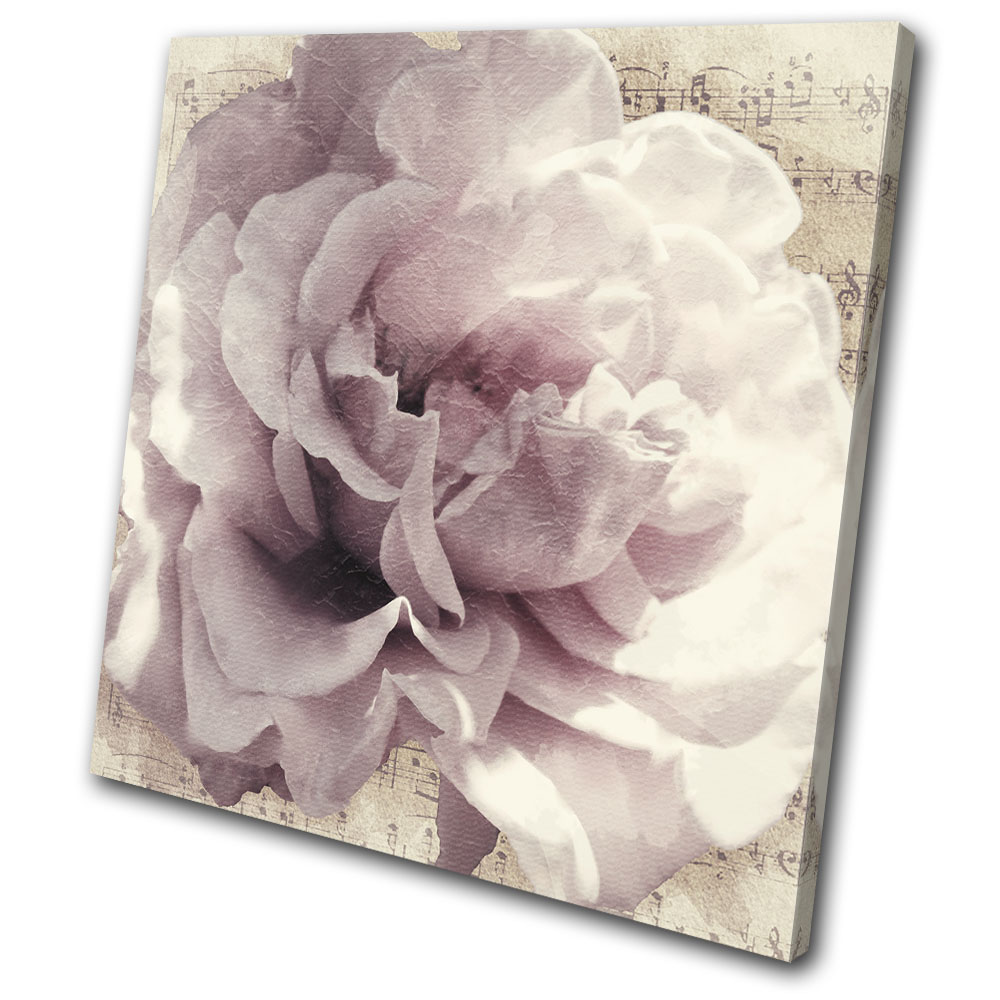 Rose Petals Shabby Chic SINGLE CANVAS WALL ART Picture Print